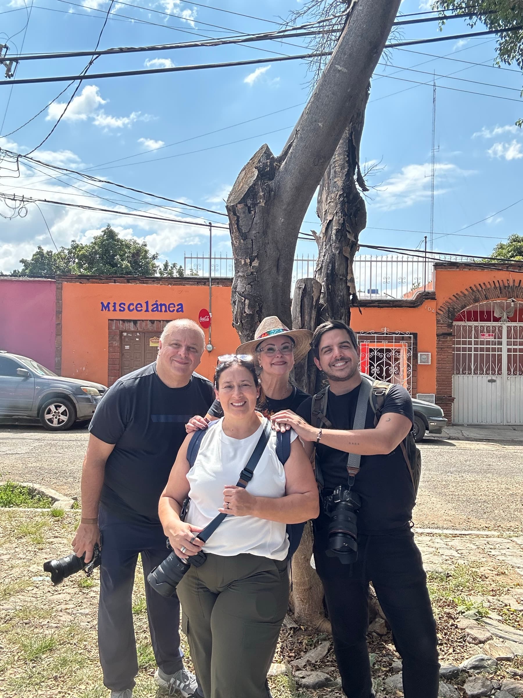 El grupo con las cámaras en Oaxaca