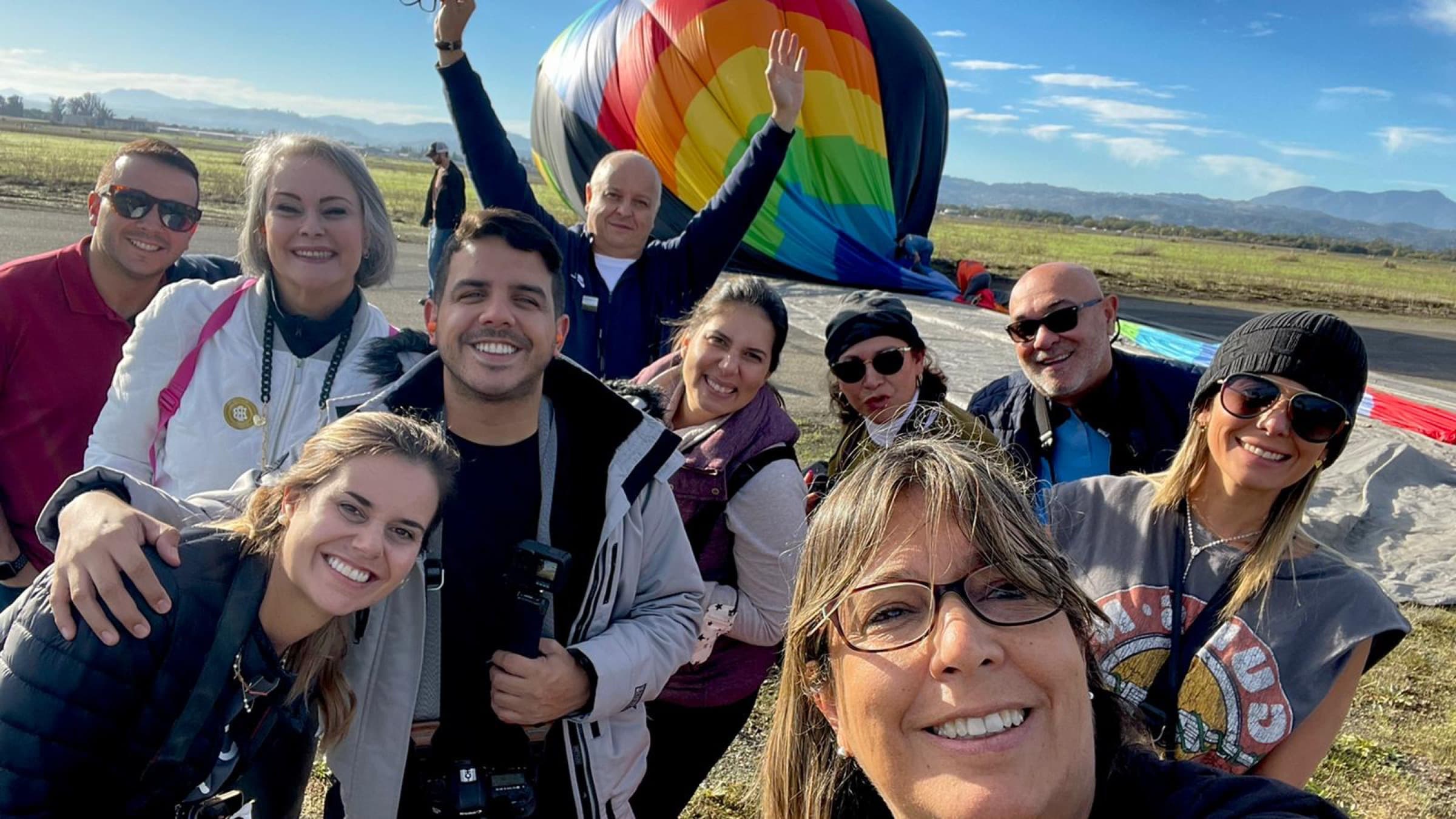 El grupo con las cámaras en Napa Valley