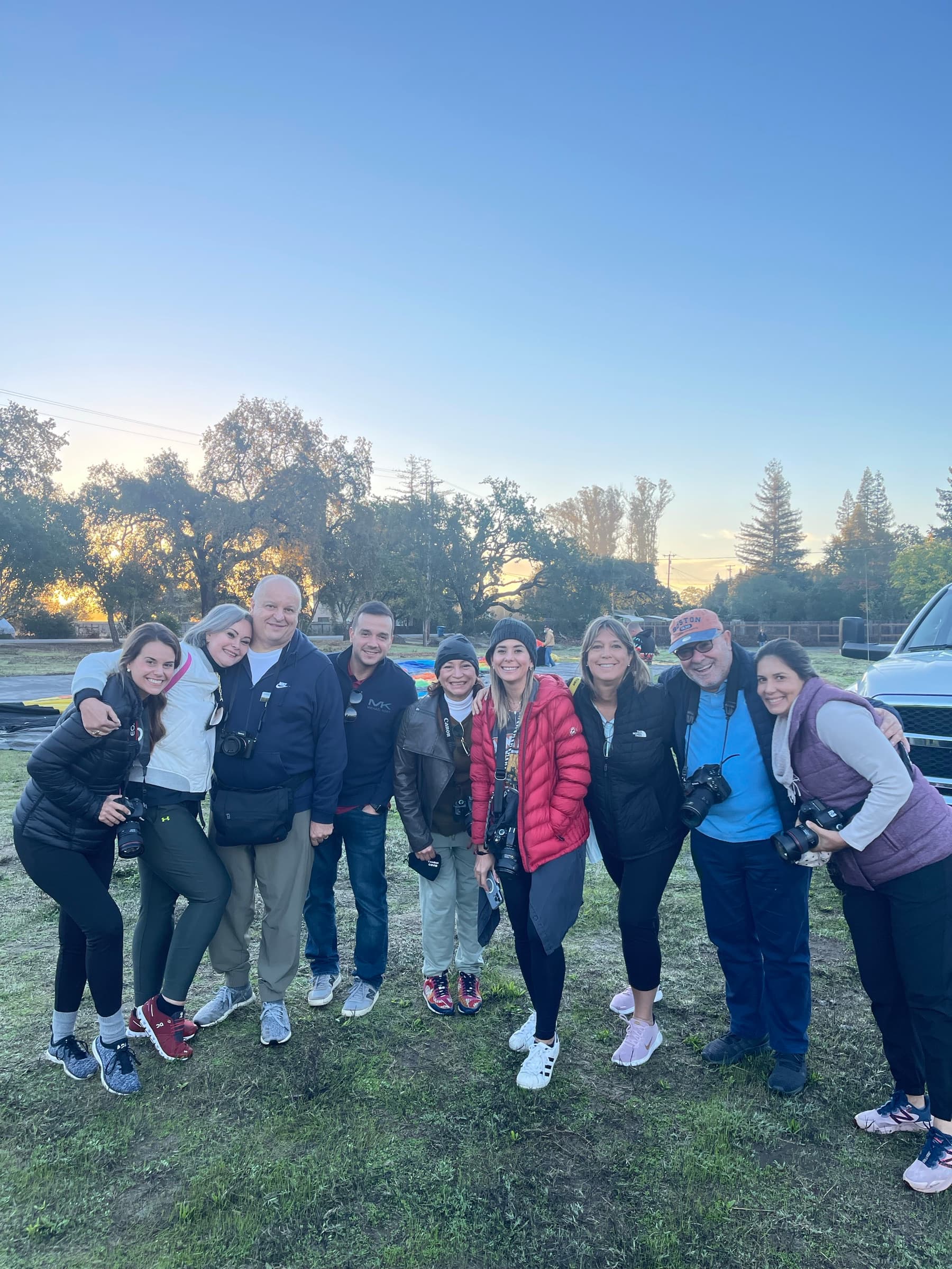 El grupo con las cámaras en Napa Valley