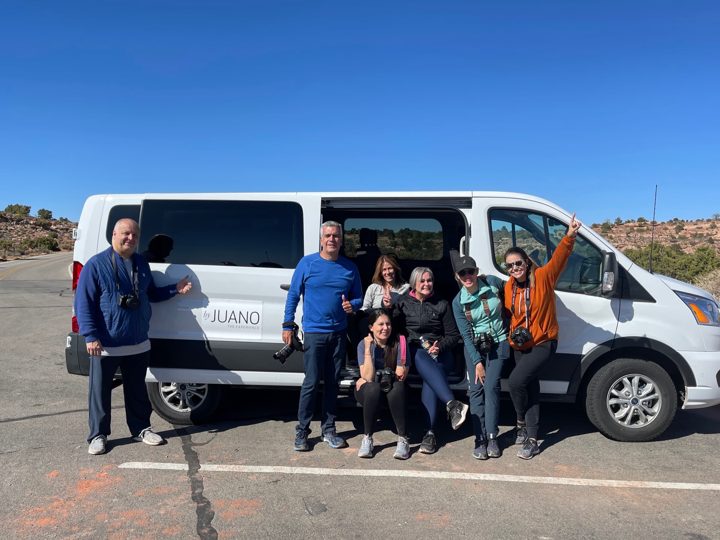 El grupo con las cámaras en Utah