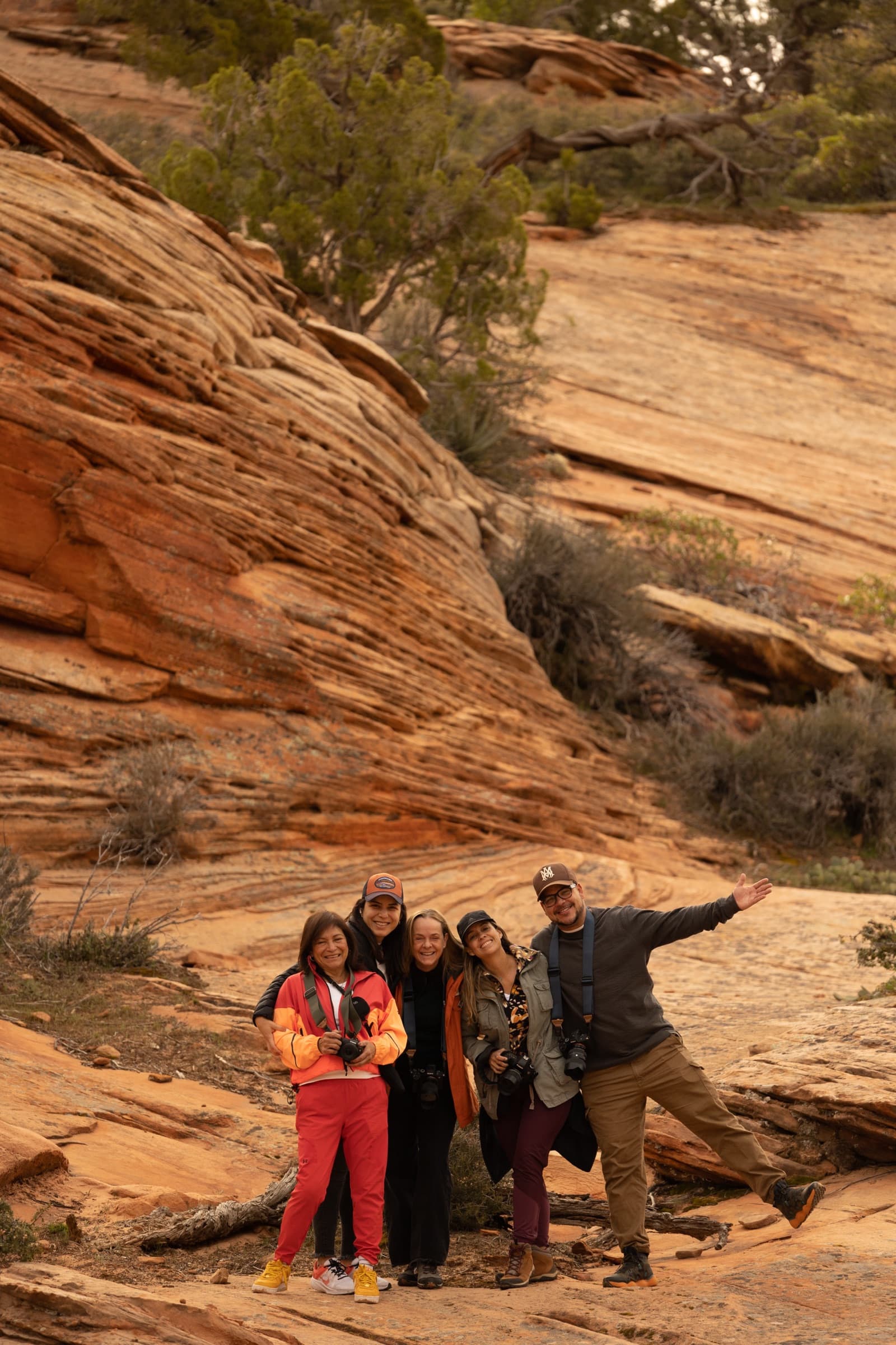 El grupo con las cámaras en Utah