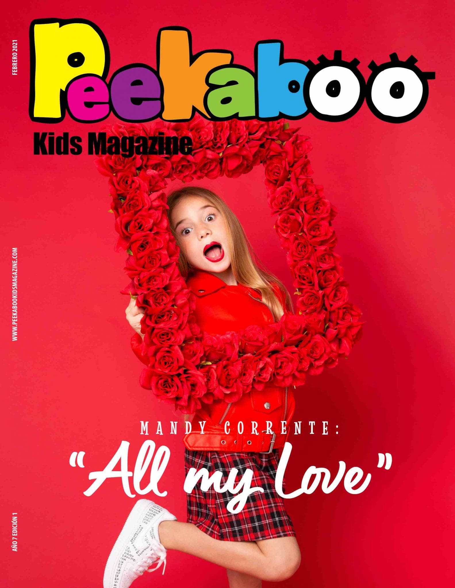 Portada de Peekaboo Kids Magazine: Mandy Corrente.